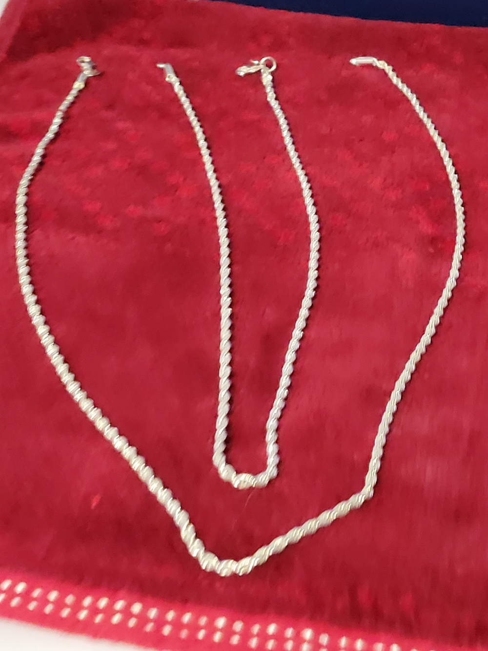 NWOT! Sterling Silver Rope Chains Necklace Set - Picture 5 of 8